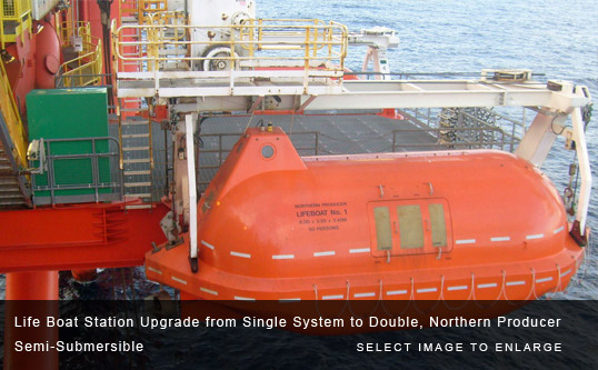 Life Boat Station Upgrade from Single System to Double, Northern Producer Semi-Submersible