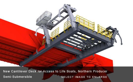 New Cantilever Deck for Access to Life Boats, Northern Producer Semi-Submersible